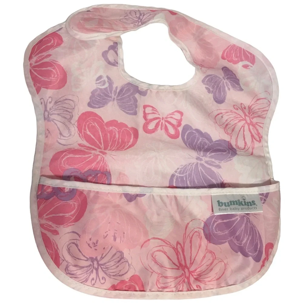 3 BumKins Starter Baby Bibs Waterproof Easy Wipe Washable Stain Resistant